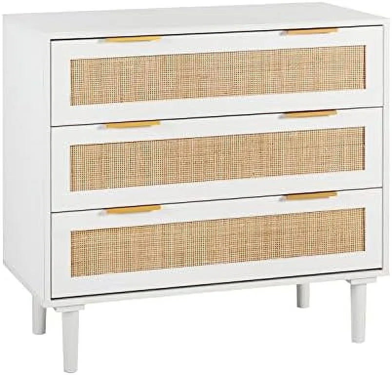 3 Drawer Rattan Wood Dresser K759