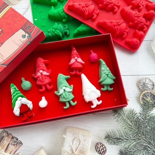 Silicone Christmas Gnome Candy Chocolate Mold, 2 Pack Y39020