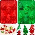 Silicone Christmas Gnome Candy Chocolate Mold, 2 Pack Y39020