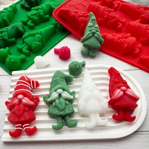 Silicone Christmas Gnome Candy Chocolate Mold, 2 Pack Y39020