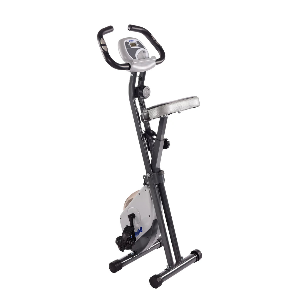 Folding Upright Exercise Bike with Padded Seat O20698