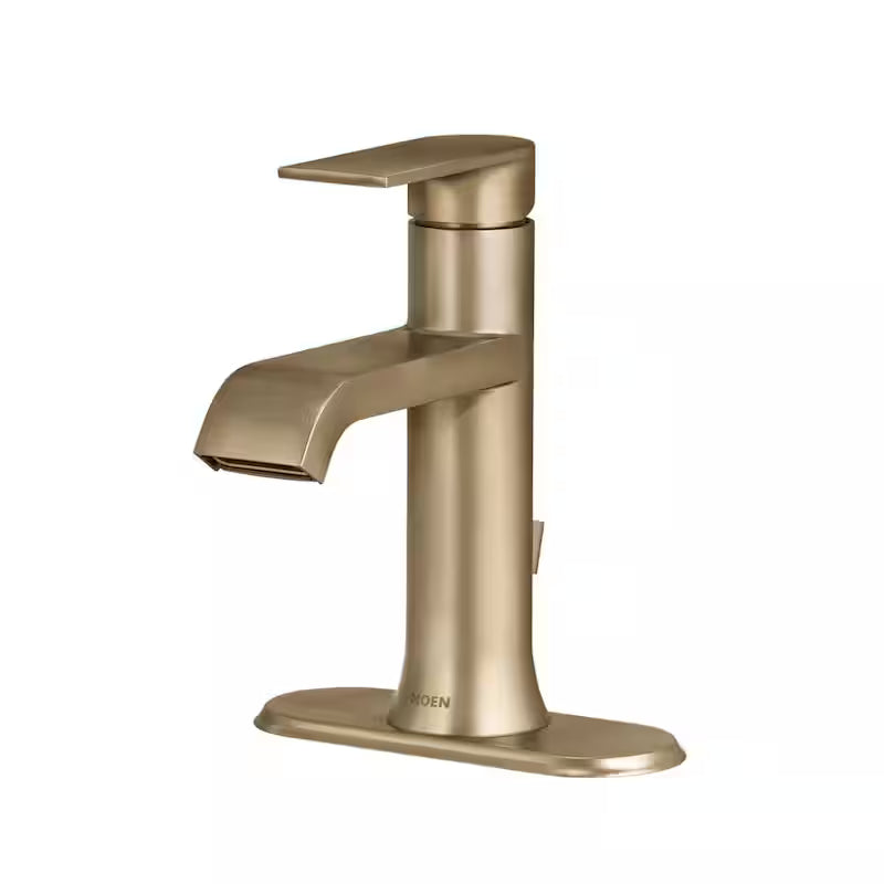 Single Handle Single Hole Bathroom Faucet in Bronzed Gold K5557
