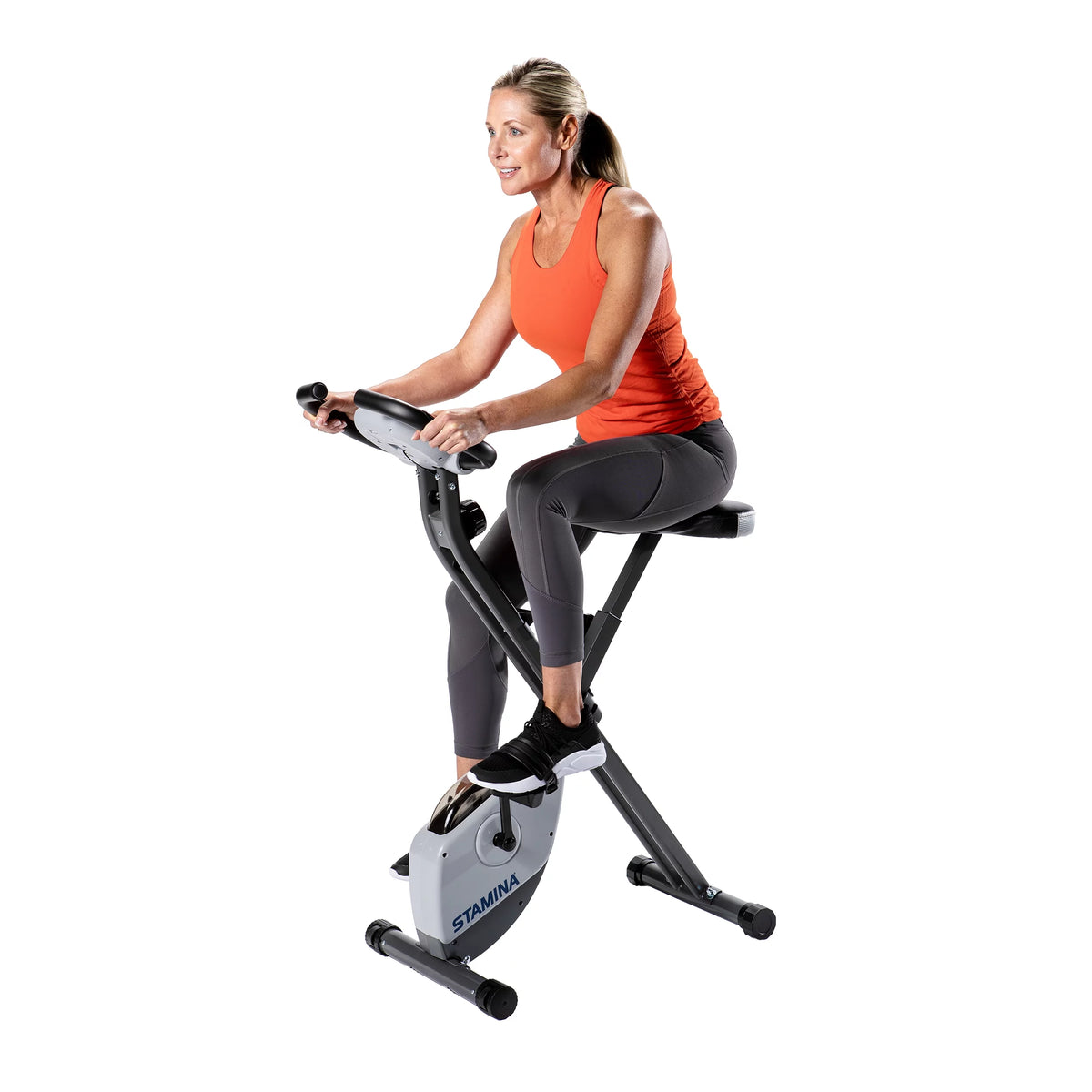 Folding Upright Exercise Bike with Padded Seat O20698