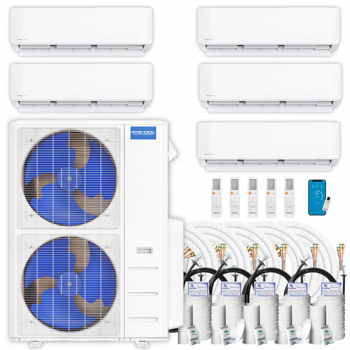 51,000 BTU 5 Zone Ductless Air Conditioner and Heat Pump K22217