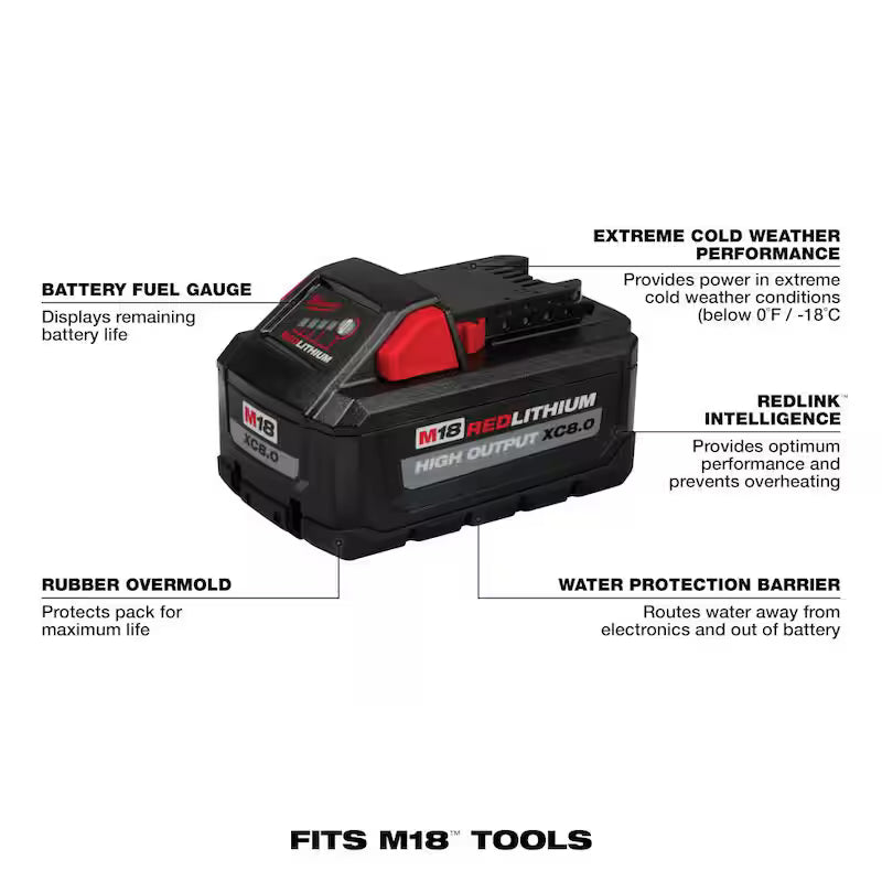 18-Volt Lithium-Ion Starter Kit with 8.0Ah Battery and Rapid Charger H415717