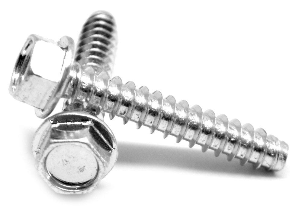 #8-18 x 1/4 Sheet Metal Screw Hex Washer Head Zinc Plated K2126