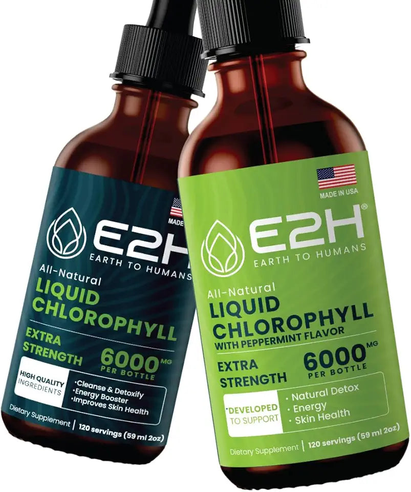 Liquid Chlorophyll Natural and Peppermint Flavor Vegan Non-GMO 4 Fl Oz V772915