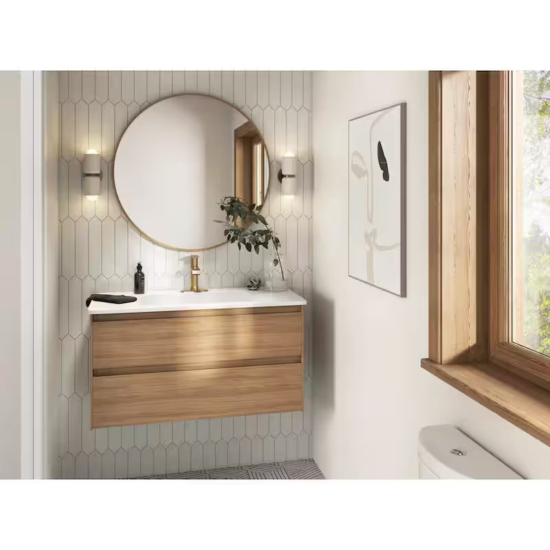 Single Handle Single Hole Bathroom Faucet in Bronzed Gold K5557