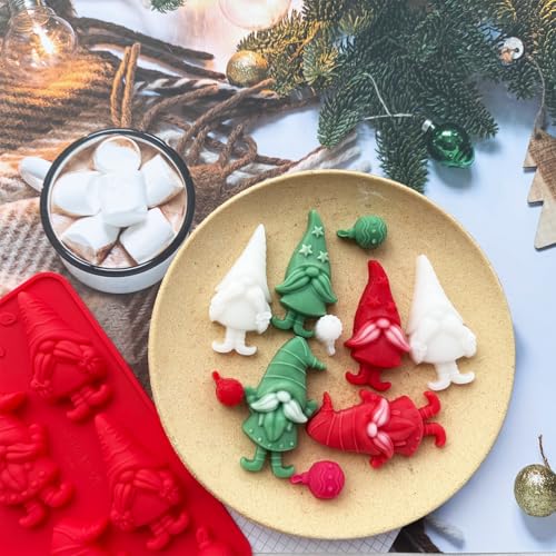Silicone Christmas Gnome Candy Chocolate Mold, 2 Pack Y39020